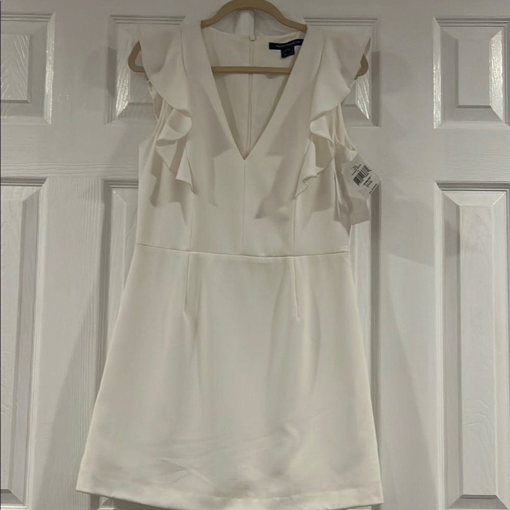 Elegant White Ruffle Dress